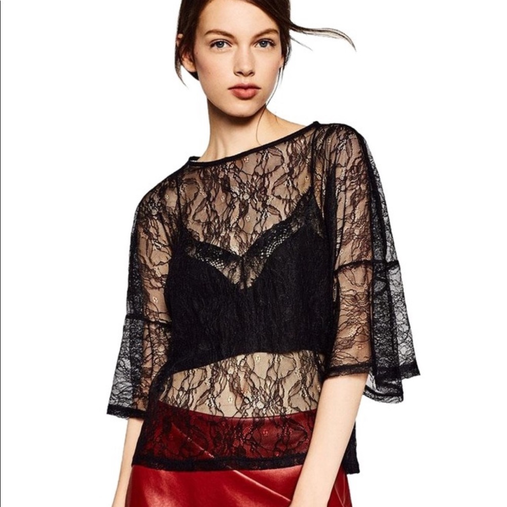 Floral lace blouse